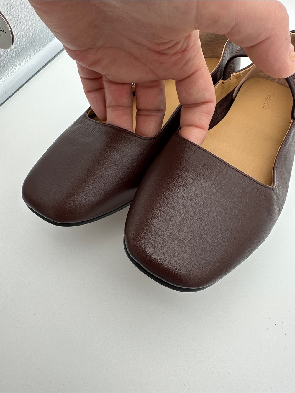 Madewell Greta Ballet Flats in Chocolate Raisin Leather Size 7 Shoes Timeless - Picture 7 of 16